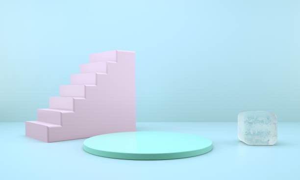 istock 3d abstract background, mock up scene geometry shape podium for product display, 3d illustration. 1309454630