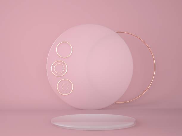 istock Product podium on pastel background 3d. Abstract minimal geometry concept. Studio stand platform theme. Exhibition and business marketing presentation stage. 1309454653