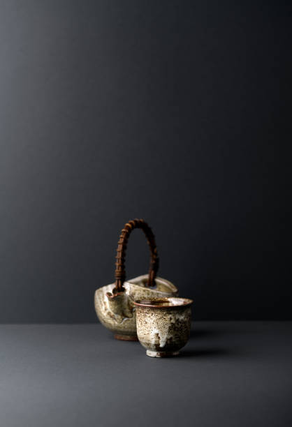 istock Traditional, handcrafted ceramic on dark background. Soft focus. Copy space. 1309459044