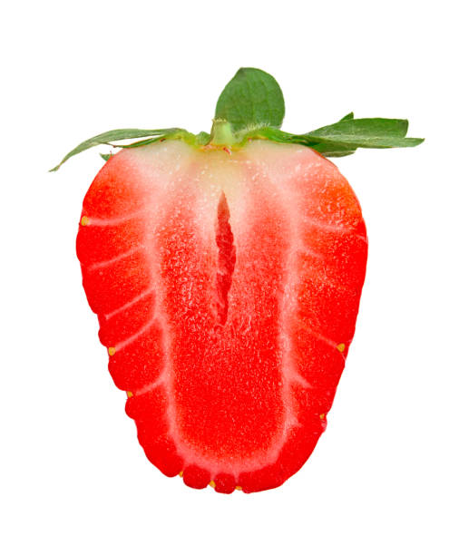 istock Ripe red strawberry on an isolated white background 1309471031