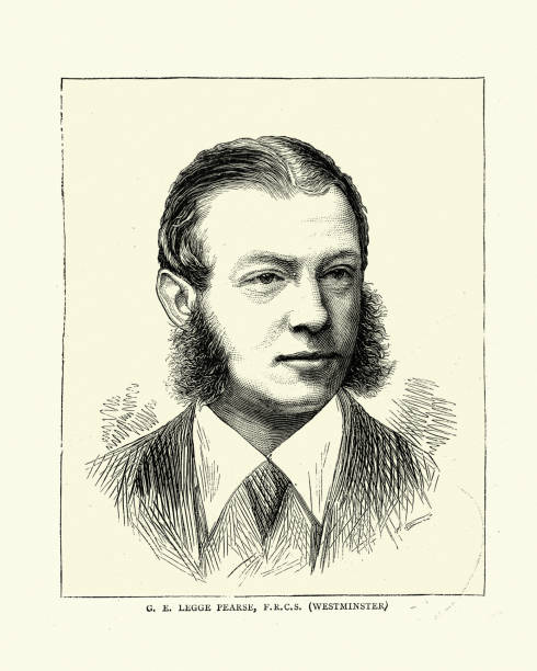 illustrations, cliparts, dessins animés et icônes de g.e. legge pearse, médecin et chirurgien victorien, années 1870, xixe siècle - lamb chop