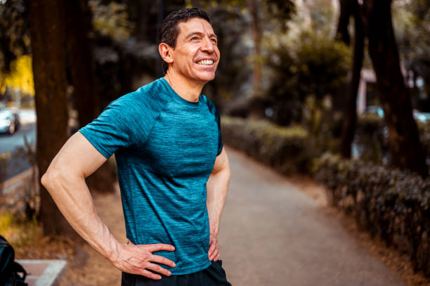 Portrait of happy athlete