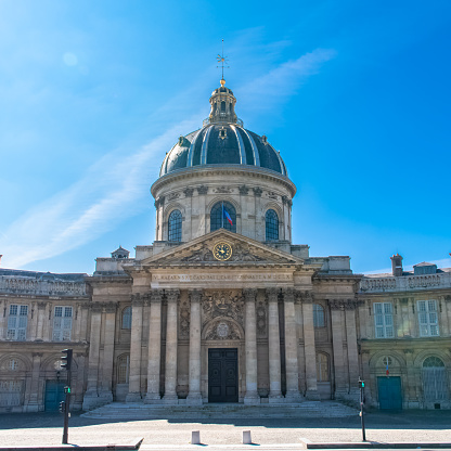 Paris, the Institut de France, beautiful monument in the center
