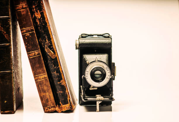 istock Old Leather Covered Books on White Background 1309479993