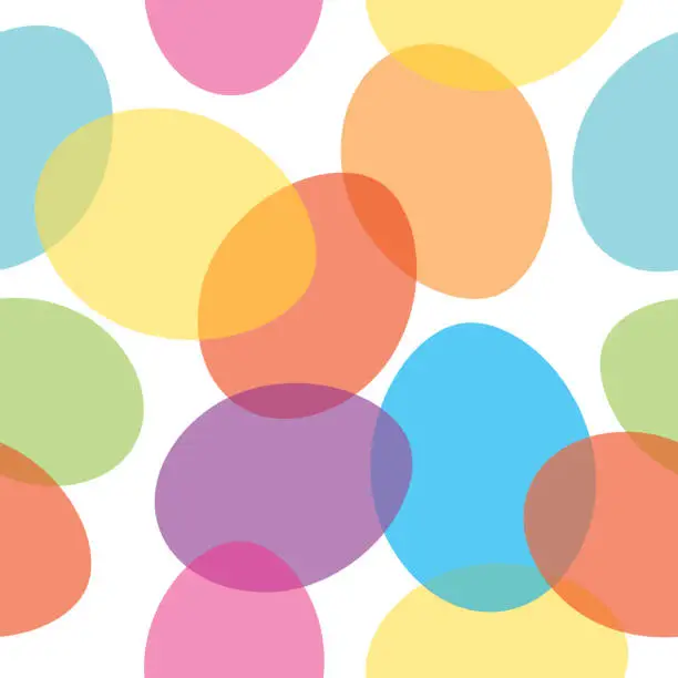 Vector illustration of Transparent Easter Eggs Seamless Pattern