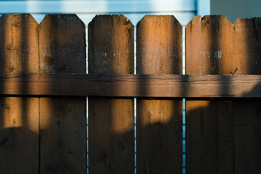 Fence with light and shadows in Washington, DC, United States