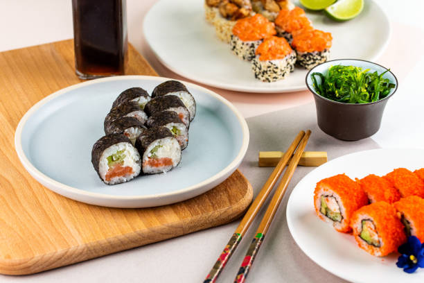 istock japanese sushi on a plate 1309481588