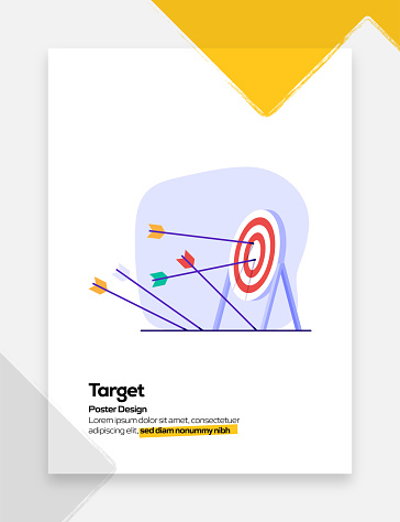 Target Concept Flat Design For Posters Covers And Banners Modern Flat ...
