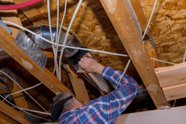 istock Remodelling home the installation system HVAC duct ventilation pipes in central conditioning a ceiling 1309489367