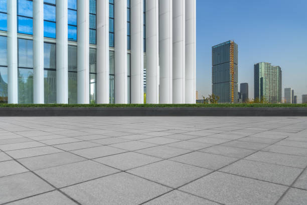 istock Abstract building wall with city skyline background 1309498164
