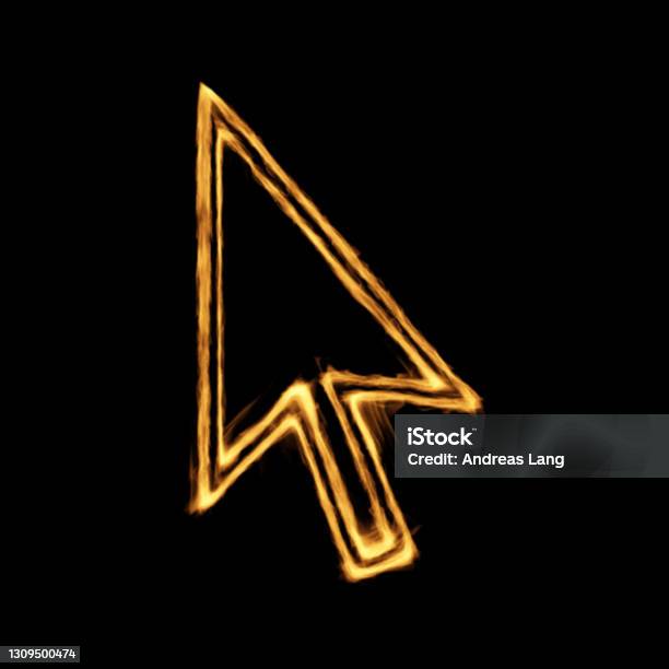 Burn Mouse Mouse Cursor Burning Mouse Pointer Flame Fire Symbol Design Stock ...
