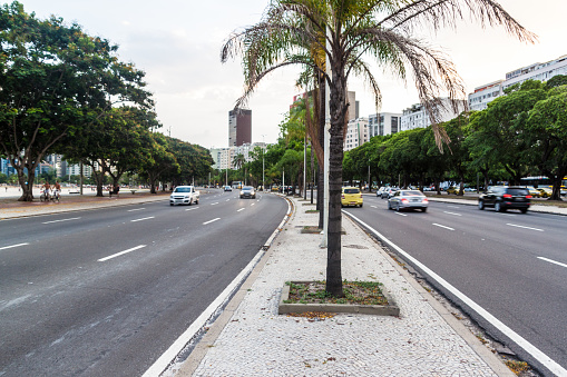 RIO DE JANEIRO, BRAZIL - JANUARY 27, 2015: Avenida das Nacoes Unidas avenue in Botafogo neighborhood of Rio de Janeiro