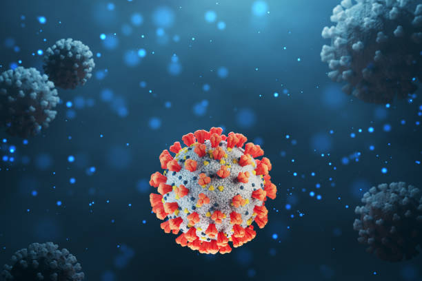 istock 3d rendering coronavirus cell or covid-19.  Microscopic view of virus. 1309522006