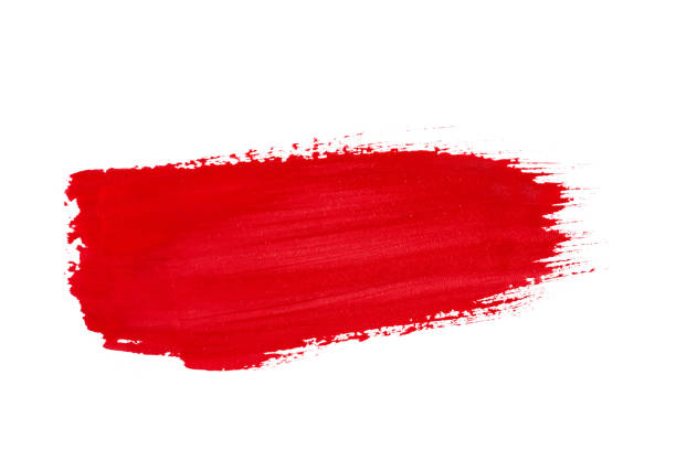 istock Red watercolor set on white background 1309525307