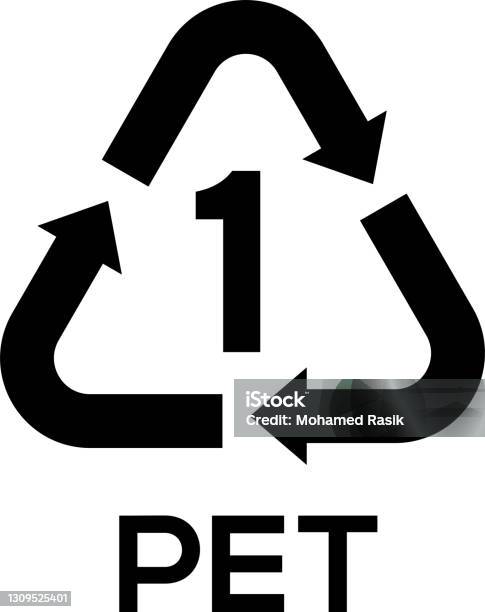 Pet Container Sign Pet Plastic Bottle Safety Sign Stock Illustration - Download Image Now ...
