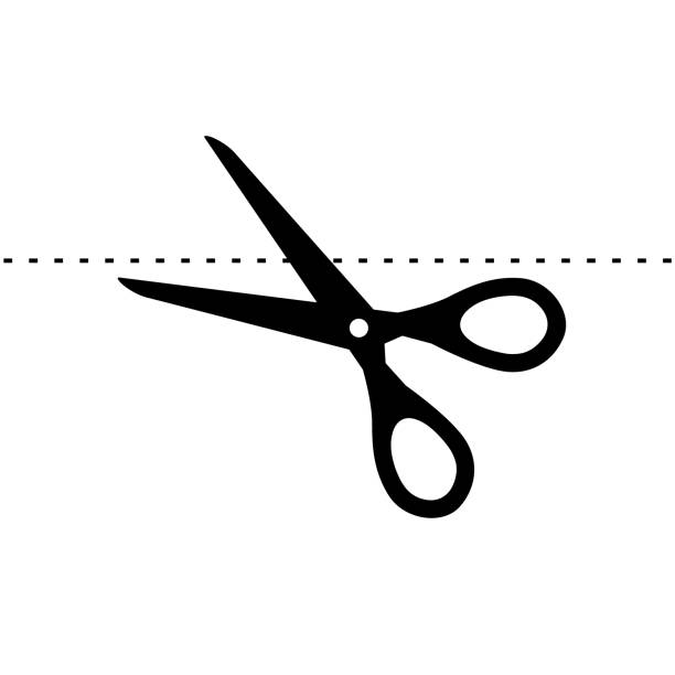 ilustrações de stock, clip art, desenhos animados e ícones de scissors silhouette icon vector illustration - green studio