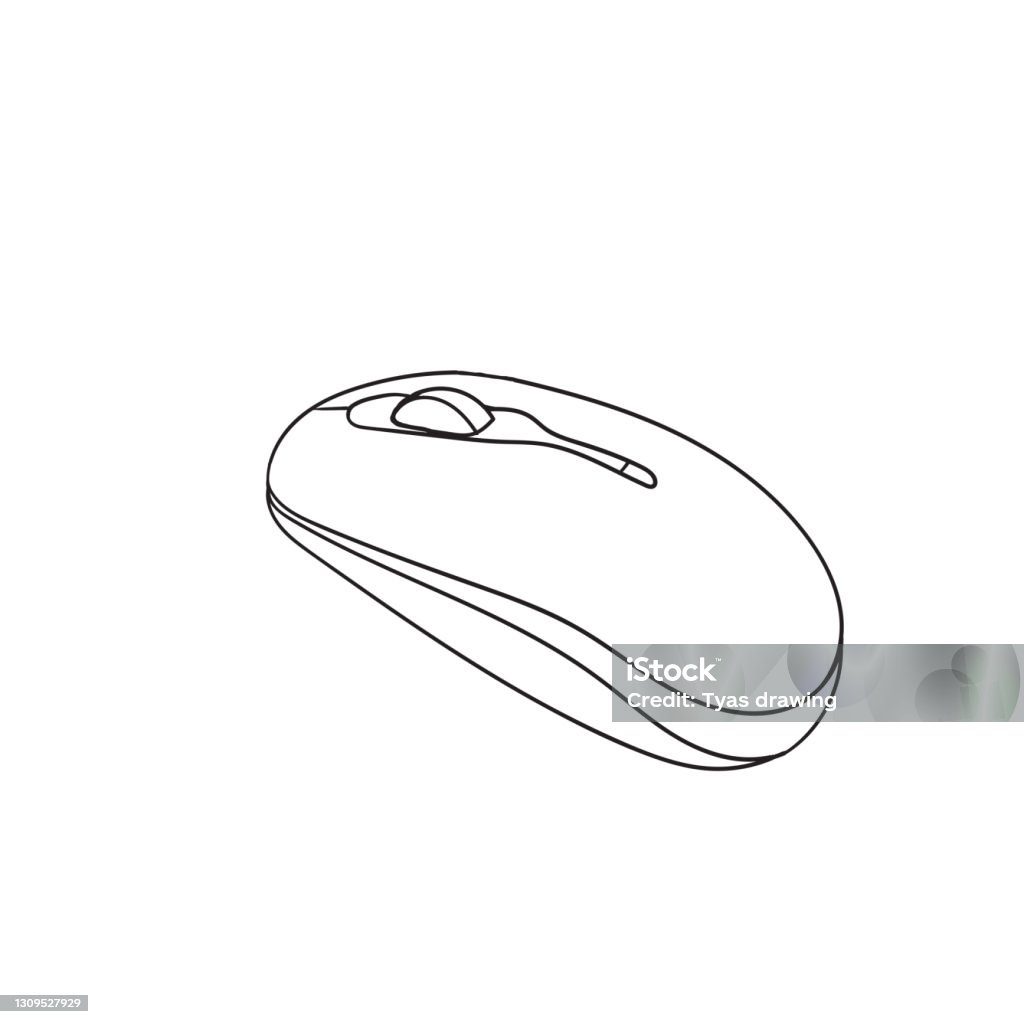 Object Line Drawing Computer Mouse Hand Drawing Doodle Computer Mouse Illustration Contour Line Minimalism ...