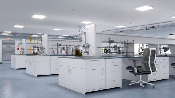 istock Interior of laboratory workplace. 3d illustration 1309531420
