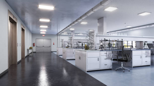 istock Interior of laboratory workplace. 3d illustration 1309531438