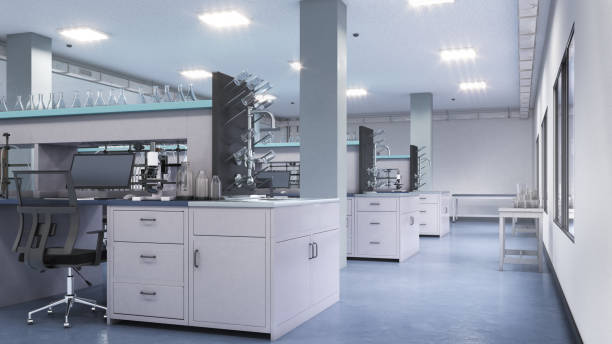 istock Interior of laboratory workplace. 3d illustration 1309531441