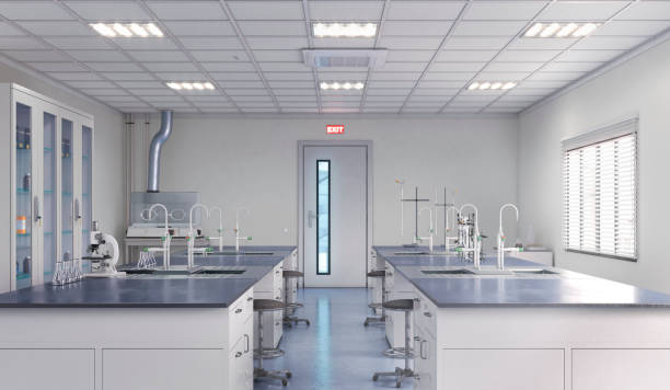 istock Interior of laboratory workplace. 3d illustration 1309531452