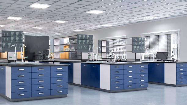 istock Interior of laboratory workplace. 3d illustration 1309531454