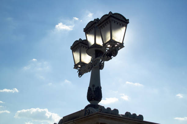 istock Old-Fashioned Street Light with Blue Sky 1309532117
