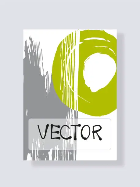 Vector illustration of Vector grunge ink brush stroke on white