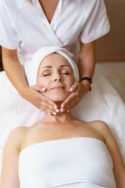 istock Facial massage beauty treatment. 1309538974