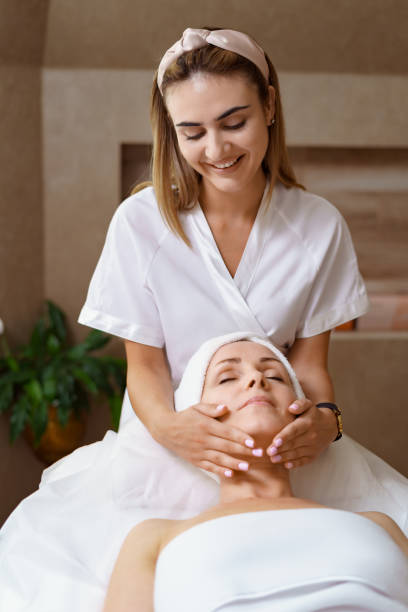 istock Facial massage beauty treatment. 1309538981