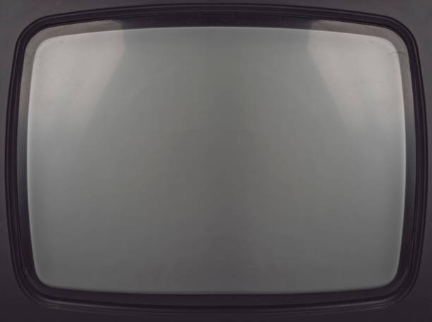 Vintage analog TV screen close up Vintage analog TV screen close up, blank copy space, media and entertainment concept crt computer screen stock pictures, royalty-free photos & images