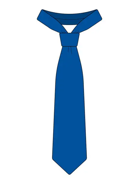 Vector illustration of Men’s necktie template vector illustration