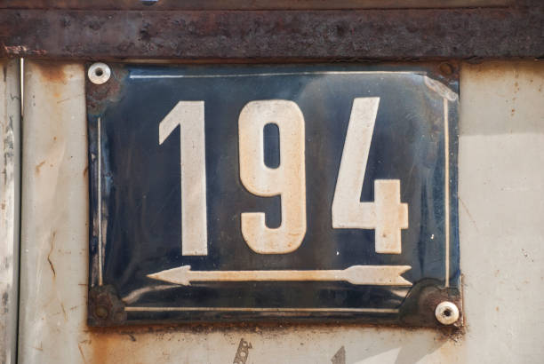 istock Weathered enamelled plate number 194 1309542978