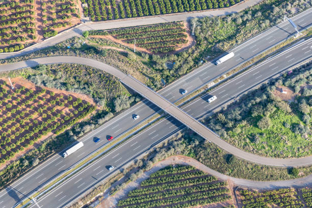 istock Aerial view of a highway. 1309546328