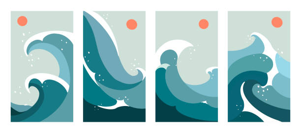 Boho trend line art. Flat minimalist design.