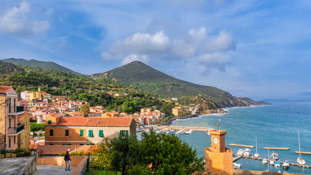 Rio Marina on Elba (Tuscan Archipelago, Italy) Rio Marina is one of the historic towns on Elba, the biggest island of the Tuscan Archipelago. livorno stock pictures, royalty-free photos & images