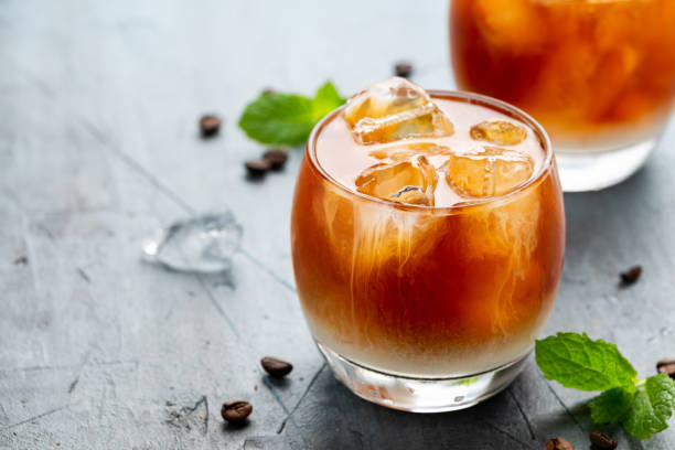 istock Black Russian cocktail with with vodka and coffee liquor 1309547496