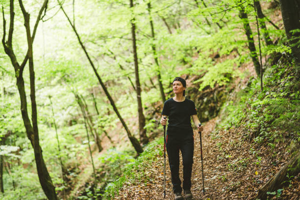 istock Woman Hiking In The Forest 1309548682