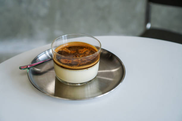 istock Espresso coffee with panna cotta. 1309548743