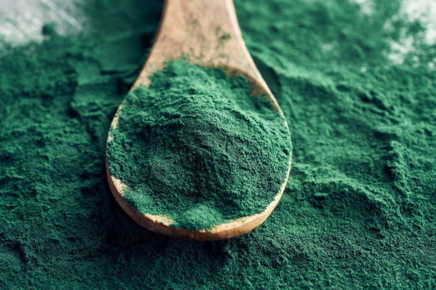 istock Closeup of ground spirulina algae 1309548791
