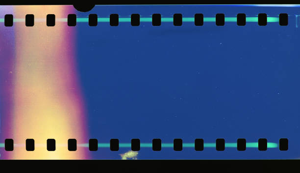 Vintage blue film texture stock photo