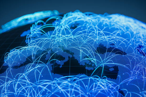 istock Abstract Blue Digital Globe With Connections - Europe 1309553023