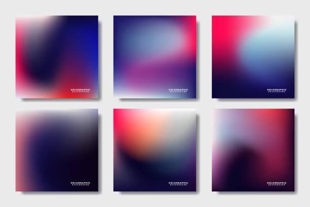 Abstract fluid gradient cover background set Abstract fluid gradient cover background set blur background stock illustrations
