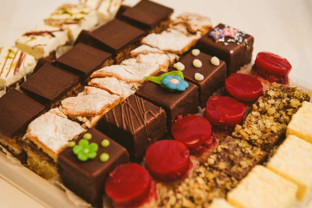 istock Beautiful desserts, sweets and candy table at wedding reception 1309560306