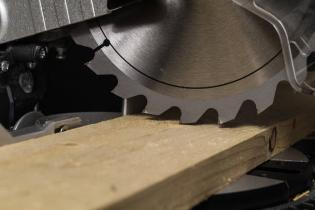 istock Close up blade of a circular saw. 1309560707