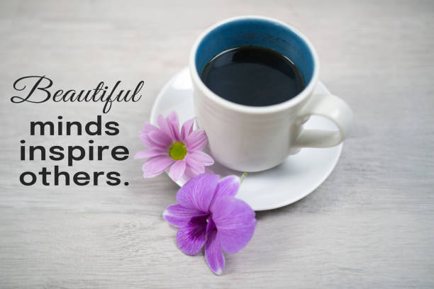 istock Beautiful mind inspire others. Morning inspiration concept with coffee. 1309561614
