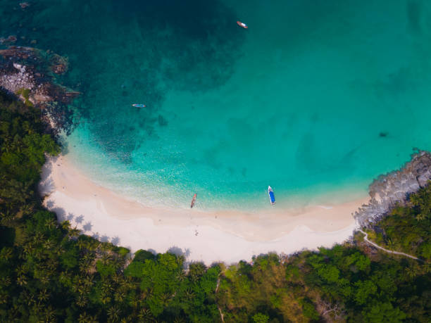 istock Top down view beautiful beach and sea water texture 1309567582