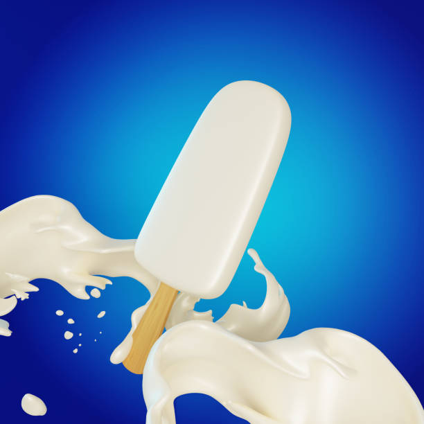 Realistic Ice Cream Product Render, Milk Vanilla (3D Render)