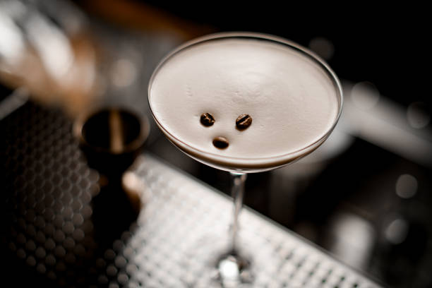 istock close-up on coffee beans which decorated glass with espresso martini cocktail 1309577622