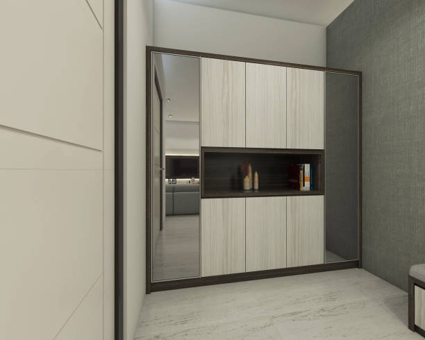 istock Modern And Minimalist Wardrobe Cabinet 1309580304